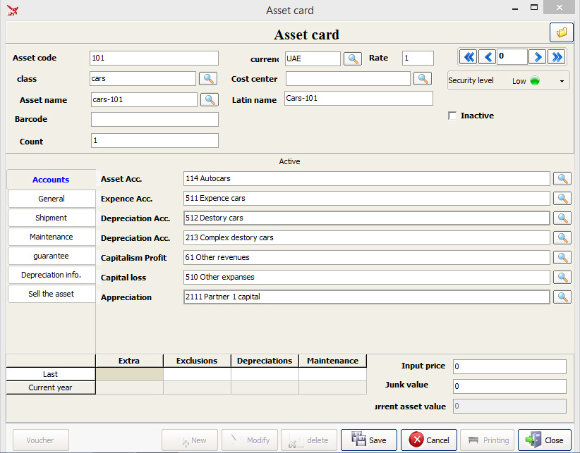 fixed assets accountnig